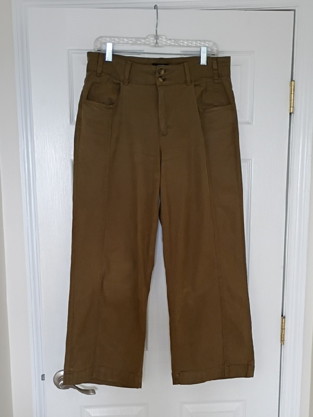 Kut from the Kloth Women's Olive Wide Leg Chinos, 12